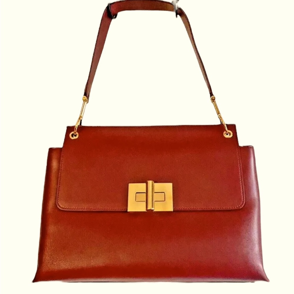 Tom Ford Natalia Leather Shoulder Handbag~Cabernet~LO98ST CAÍ MADE IN ITALY~CHIC